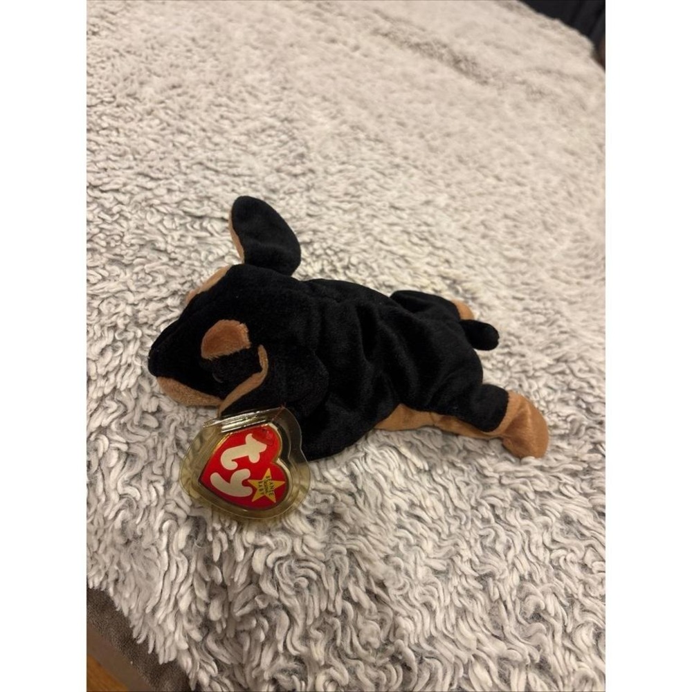 Ty Beanie Baby Doby Dog Small Black Tan Excellent Vintage 1996 Plush Toy